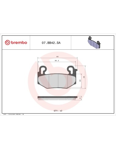 pastillas de freno delanteras brembo 07bb42sa sinterizadas para bmw r 1300 gs