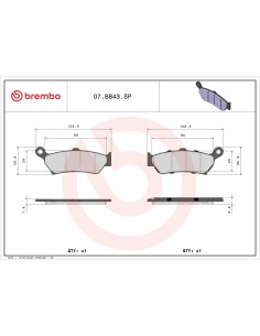 pastillas de freno traseras brembo 07bb43sp sinterizadas para bmw r 1300 gs
