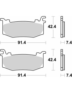 pastillas de freno moto brembo 07bb44sa delanteras sinterizadas