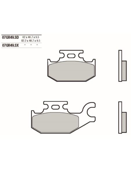 pastillas de freno moto brembo sinterizadas 07gr49sd