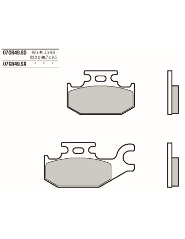pastillas de freno moto brembo sinterizadas 07gr49sx