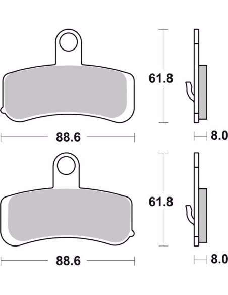 pastillas de freno moto brembo sinterizadas 07hd15sa