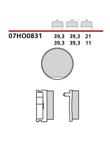 pastillas de freno moto brembo genuinas 07ho0831