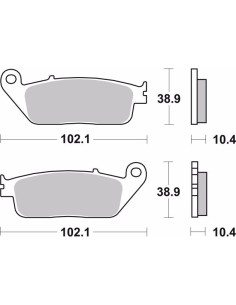 pastillas de freno moto brembo genuinas 07ho3405 2