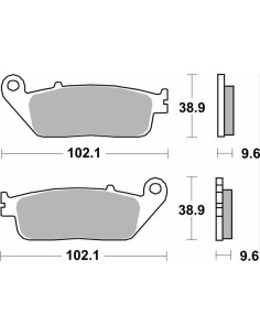 pastillas de freno moto brembo sinterizadas 07ho41sr 2