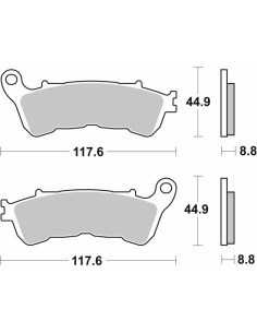 pastillas de freno moto brembo sinterizadas 07ho57sp 2