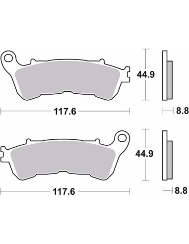 pastillas de freno moto brembo sinterizadas 07ho57sp
