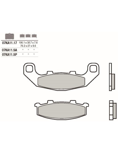 pastillas de freno moto brembo genuinas 07ka1117
