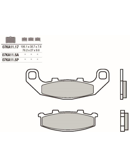 pastillas de freno moto brembo genuinas 07ka1117