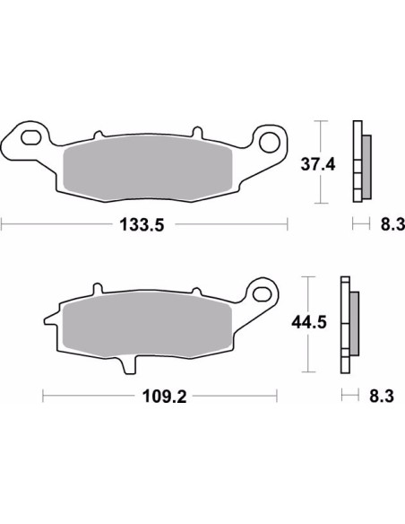 pastillas de freno brembo 07ka18sr delanteras lado derecho