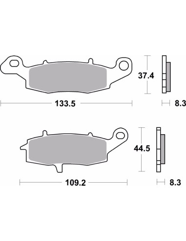 pastillas de freno moto brembo genuinas 07ka1907 delantero izquierda