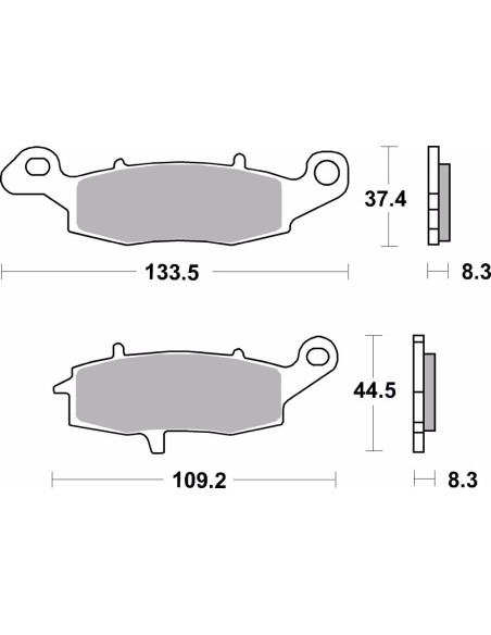 pastillas de freno moto brembo genuinas 07ka1907 delantero izquierda