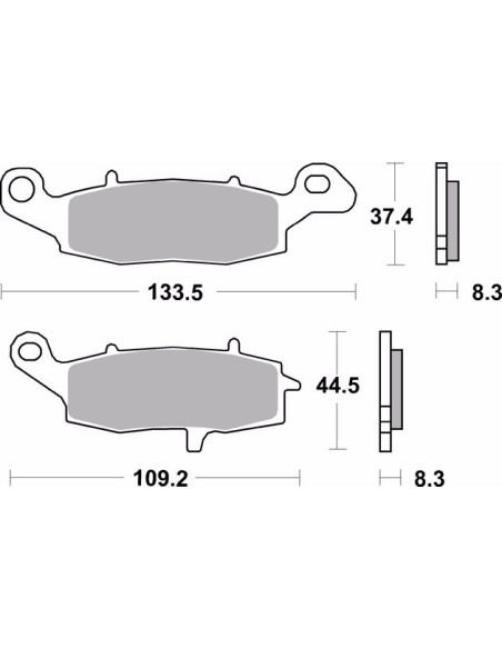 pastillas de freno moto brembo genuinas 07ka19sa delantero izquierda