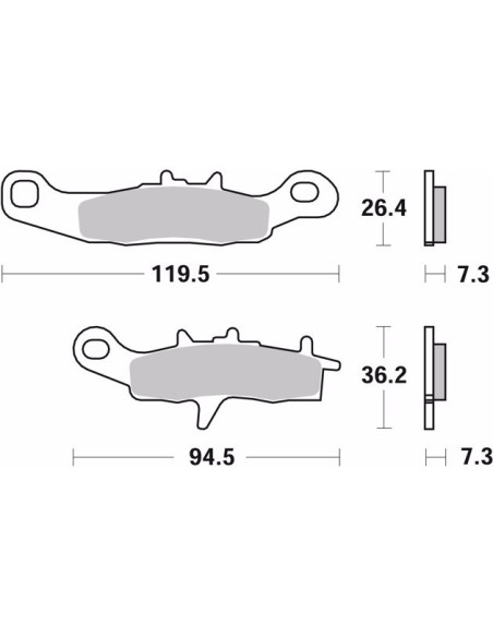 pastillas de freno moto brembo sinterizadas 07ka22sd