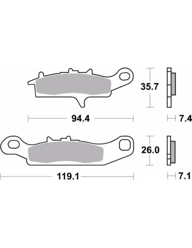 pastillas de freno moto brembo sinterizadas 07ka25sd