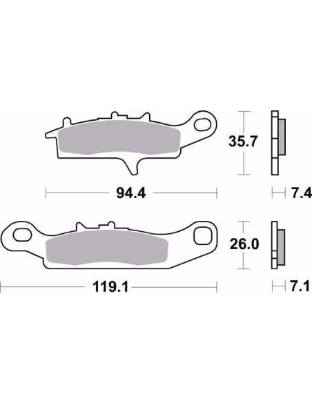 pastillas de freno moto brembo sinterizadas 07ka25sd