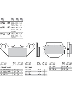 pastillas de freno moto brembo genuinas 07su1132