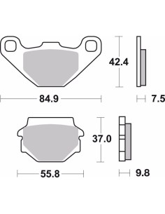 pastillas de freno moto brembo organicas 07ya54cc 2