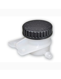 deposito de liquido de frenos brembo 30 cm montaje horizontal salida recta blanco