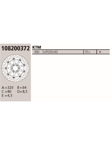 disco brembo genuine ktm superduke 990 108200372