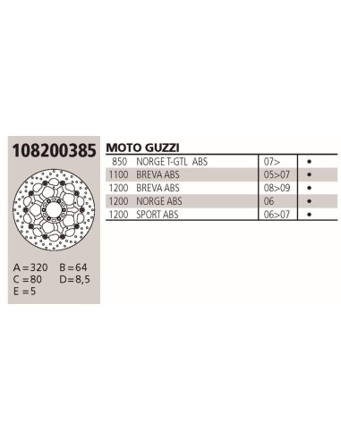 disco brembo genuine guzzi breva 1 0 108200385