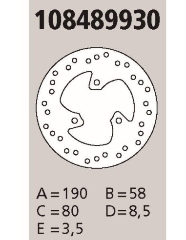 disco brembo genuine aprilia piaggio 50 108489930
