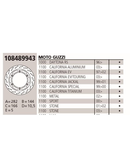 disco brembo genuine guzzi 800 daytona 108489943