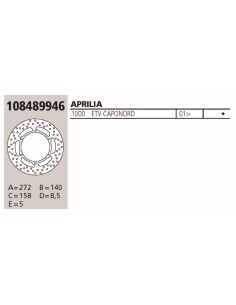 disco de freno trasero brembo genuine 108489946