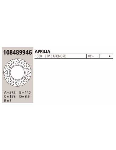 disco de freno trasero brembo genuine 108489946