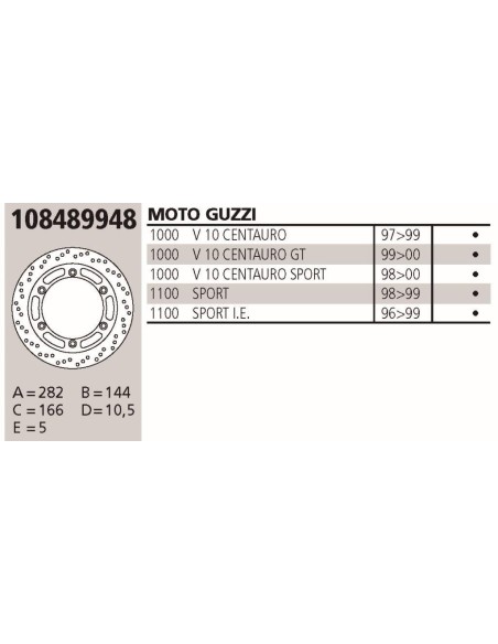 disco de freno brembo genuine 108489948
