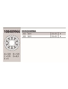 disco de freno brembo genuine husqvarna smr 108489966