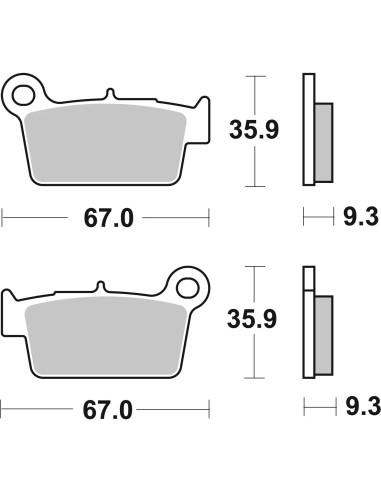 pastilla de freno brembo cc carbon ceramic 67 35 9 9 3 mm 07ya41cc
