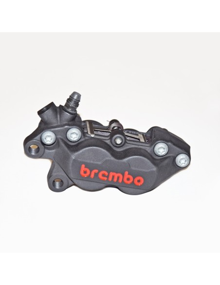 pinza de freno delantera izquierda brembo racing p4 40c negra logo rojo 20516578