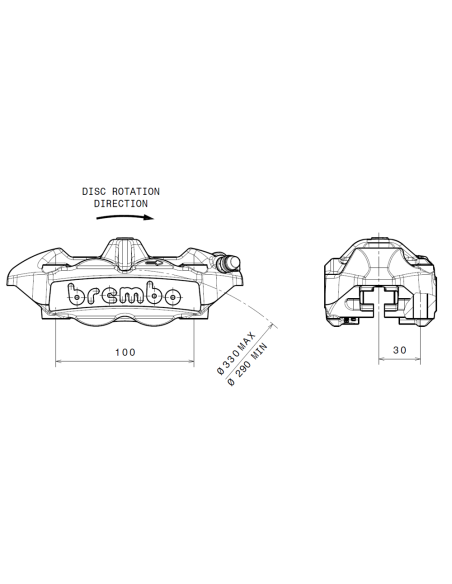 pinza de freno aluminio brembo delantero derecho 920988506