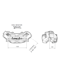 pinza de freno brembo delantero izquierdo gris 920997018 2