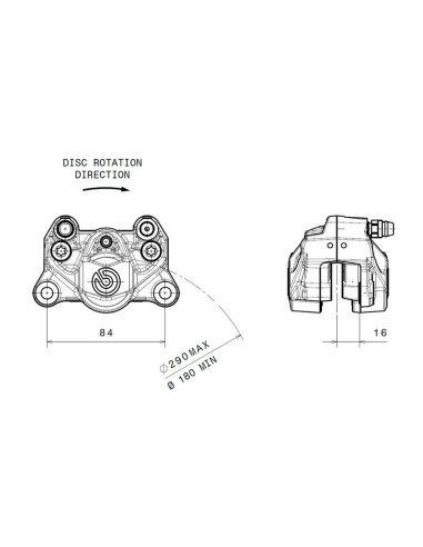 pinza brembo 920b85291 oem trasera