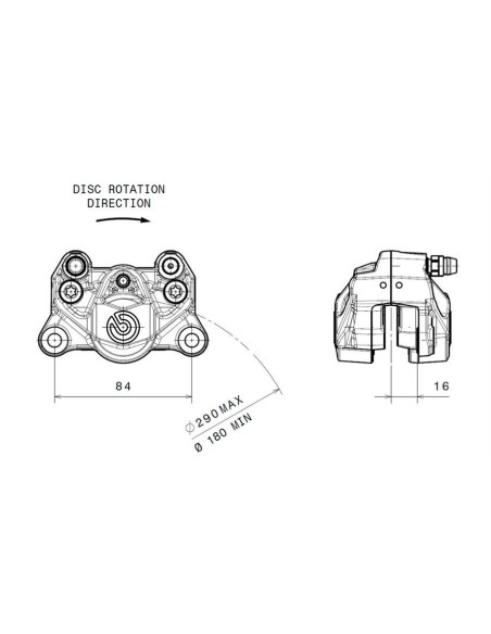 pinza brembo 920b85291 oem trasera