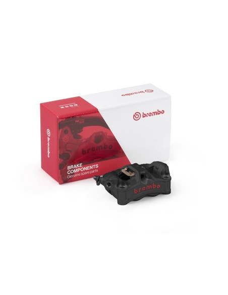 pinza brembo stylema negro y rojo izquierda 100mm 920d02092
