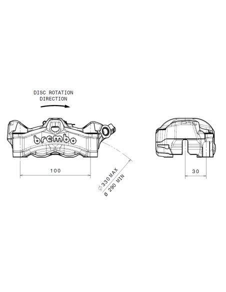 pinza de freno brembo stylema lado izquierdo 920d02094