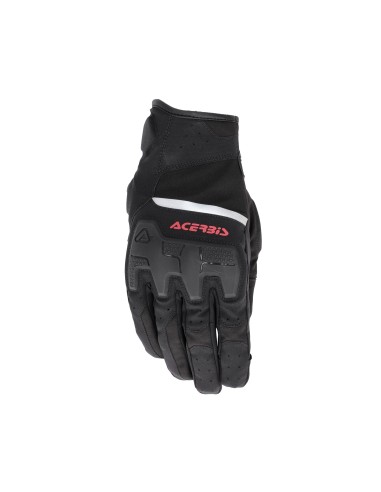 guante acerbis x street wp homologacion ce negro y rojo touring y urbano 0026676 323