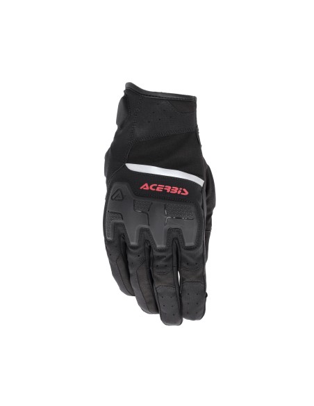 guante acerbis x street wp homologacion ce negro y rojo touring y urbano 0026676 323