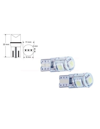 lamparas led carpriss 79780291 w5w t10 canbus 12 v 0 8 w