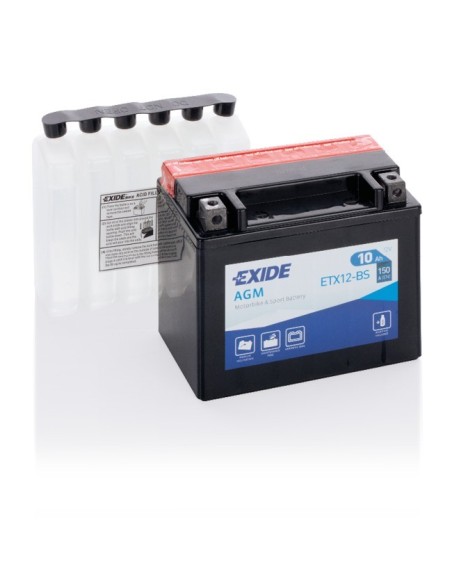 bateria para moto exide agm mc dry ytx12 bs