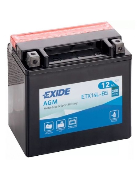 bateria para moto exide agm mc dry ytx14l bs