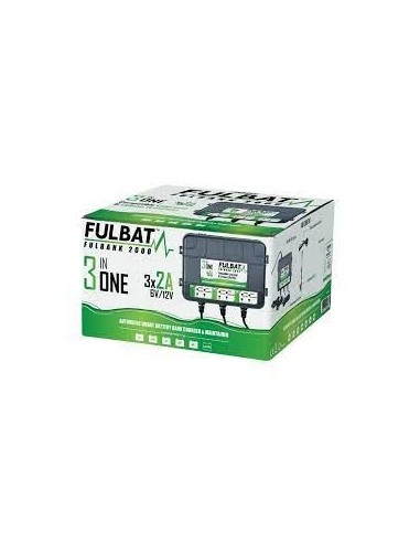 cargador de bateria fulbat triple estacion de carga fulbank 75047