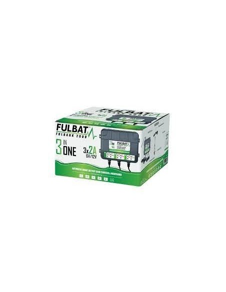 cargador de bateria fulbat triple estacion de carga fulbank 75047