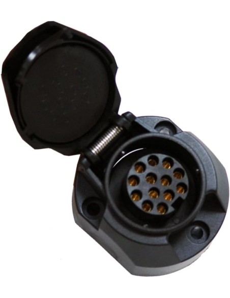 base para enchufe de remolque re 13 polos en abs