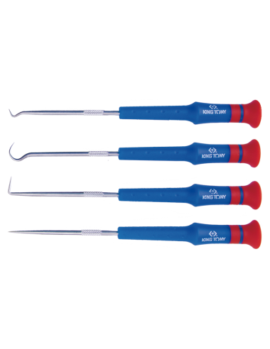 juego ganchos de precision king tony 30914ay 4 piezas 170 mm para taller moto