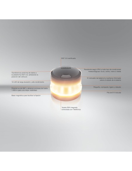 baliza v16 osram ledguardian road flare homologada dgt