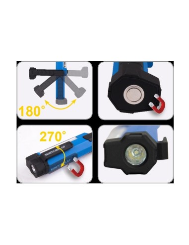 lampara de inspeccion led king tony 9ta28a 145 lm cob 80 lm para moto y coche